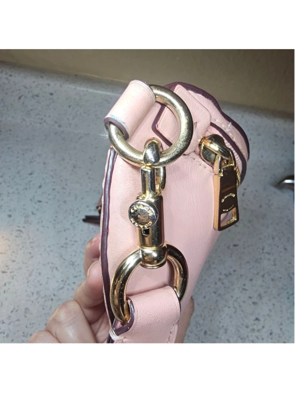 COACH x Selena Gomez Limited Edition Pink Leather Belt Bag (39315)